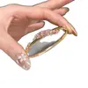 Pulsera transfronteriza nueva de imitación de oro para mujer, estilo de lujo ligero, incrustada con circonio de color, pulsera de estrella, joyería de nicho de alta gama al por mayor