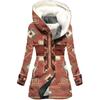 Abrigo trench nuevo y popular para mujer 2023 transfronterizo invierno felpa estilo europeo y americano flor rombo 3D abrigo con capucha al por mayor