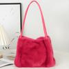 Bolso de felpa de gran capacidad para otoño e invierno, bolso de mano de alta gama para mujer, nuevo bolso de hombro Mao Mao de moda 2024