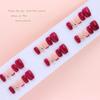 Hot Diamond Rojo Sueño Elegante Manicura Francesa Superior Suave 30 Piezas Armadura Desmontable Usable