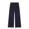 Comercio Exterior 2026 Primavera Estilo Europeo y Americano Chaqueta de Cuello Alto con Rayas Finas Pantalones de Pierna Recta Conjunto de Traje Negro 3736050