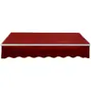 Toldo de lluvia impermeable de doble capa personalizado de fábrica, plegable, operado manualmente, engrosado, para balcón, patio y uso en exteriores, sombrilla retráctil