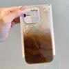 Funda para Teléfono Móvil Degradada Streamer Vortex Transparente para Teléfono Móvil Apple Patrón de Papel de Aluminio Transparente Funda para Teléfono Móvil Aurora No se Pone Amarilla