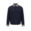 Ropa para Hombre Northbound 2026 Otoño Nuevo Jersey con Retazos Falso de Dos Piezas Jersey de Punto Trenzado para Hombre Top Casual de Pareja