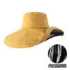 Boné de sol japonês de borracha preta para crianças, verão, dobrável, aba larga, proteção solar, chapéu de pescador, proteção UV, chapéu de sol UV