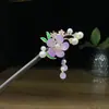 Nuevo Pasador de Madera Antiguo, Nuevo Pasador de Madera de Alto Grado Estilo Chino con Borla de Flor de Lirio del Valle, Pasador de Madera Pasador Accesorios para el Cabello