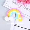 Unicórnio Arco-Íris Desenho Animado Pônei Pastel Decoração de Bolo de Aniversário Acrílico Circo Topper para Assar