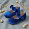 Pantuflas Planas Tipo College con Lazo y Punta de Princesa, Zapatos de Moda y Versátiles para Niñas