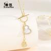 Colar de Cabacinha em Prata de Lei S925 Feminino Moda Nacional Fivela OT Corrente de Lã Fritillaria Sensação de Alto Padrão Novo Estilo Chinês Celebridade da Internet Elegante