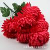 Simulación 7 Ramas Crisantemo Corazón de Seda Dorada Envuelto Festival Qingming Barrido de Tumbas y Sacrificio en Tumbas para Longevidad Crisantemo Garra de Dragón Flor Falsa