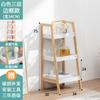 Estantería Trapezoidal de Bambú Tipo Escalera Estantería Sencilla para Sala de Estar Estantería de Pie para Dormitorio Estantería Sencilla que Ahorra Espacio