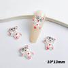 Venta caliente transfronteriza gafas panda accesorios para uñas oso animado diy pegamento crema funda para teléfono horquilla pequeños accesorios lote