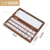 Caja de Pintura de Madera Spot Estilo Ins para Niños Caja de Pintura de Madera 12 Compartimentos 24 Compartimentos Caja Paleta de Acuarela Caja de Madera para Pigmentos