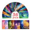 36 cartas de energia de animais fantásticos de origem direta transfronteiriça com citações inspiradoras em francês, material para decoração de parede e cartões de mensagem