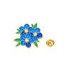 Insignia Serie Lenguaje de las Flores Flor Peonía Azul Broche Personalizado Creativo Decoraciones Mochila Accesorios Pin Hebilla Pareja