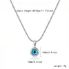 Collar y Pendientes Cruzados Europeos y Americanos Más Vendidos Ojo del Diablo Exquisito Acero de Titanio Clavícula, Joyería de Diseño de Nicho de Lujo Ligero Personalizada