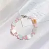Versión Alta Costura Concha Natural Cristal Artificial Diseño de Bloques de Color Conjunto de Collar Cadena para Clavícula Pulsera