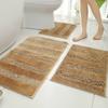 Alfombra de Piso para Inodoro de Tres Piezas Alfombra de Chenilla de Microfibra Baño Absorbente Alfombra para Pies Alfombra Antideslizante para Inodoro Felpudo
