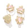 Nuevo colgante de aleación de estrella de cinco puntas con forma de luna y diamante, con baño UV, para pulsera, collar y accesorios colgantes