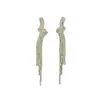 Pendientes de Borla Plateados con Diamantes Brillantes de Lujo Ligero, Exquisitos y Elegantes, Personalizados de Alta Gama para el Temperamento de una Hija, Pendientes de Borla Plateados de Moda