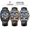 Reloj Mecánico Totalmente Automático Calado con Forma de Barril Dawn para Hombre, Transmisión en Vivo Transfronteriza, Reloj Mecánico Luminoso del Fabricante