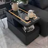 Nova mesa de centro móvel para espaços pequenos, armário lateral para sala de estar, armário de sofá, armário lateral inteligente de luxo leve, mesa lateral minimalista moderna