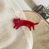 Presilha de Cabelo de Gatinho Fofo para Mulheres, Novo Material de Acetato Criativo Presilha para Franja, Piranha Simples, Presilha de Cabelo Versátil para Fios Soltos, Presilha Bico de Pato