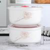 Tazón de Cerámica para Almacenamiento de Alimentos para Microondas, Lonchera con Tapa, Tazón Sellado para Refrigerador, Tazón para Fideos Instantáneos, Adecuado para Trabajo con Vela
