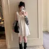 Vestido Sem Manga Jacquard Feminino de Alta Qualidade Dongdaemun Coreano com Decote U Grande em Tecido Tencel que Valoriza a Silhueta