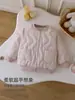 Jaqueta Pequena para Passeio de Inverno de Bebês e Crianças Pequenas Roupas de Algodão de Manga Longa para Meninas Doces Acolchoada Espessada Roupa Exterior Jaqueta de Algodão Top