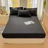 Suave Tela Cepillada de Color Sólido Amigable con la Piel Hilo Teñido y Estampado Juego de Ropa de Cama Individual con Sábana Ajustable, Juego de Tres Piezas
