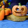 Venta caliente acuario pecera decoración de resina casa refugio adornos calabaza sumergida Halloween paisajismo tanque de cría desove