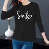 Primavera y otoño nueva camiseta de manga larga de dibujos animados para mujer moda coreana simple Joker camisa básica para mujer marea al por mayor