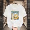 Atacado de fábrica top da moda com estampa de letras retrô, T-shirt solta de meia manga, top simples versátil