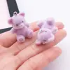 Colgante de Oso Lindo de Dibujos Animados de Resina 3D Llavero DIY Hecho a Mano Hebilla de Bolso Accesorio Colgante