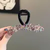 Grampo de Cabelo Iridescente de Cristal de Alta Qualidade e Resistente para Coques na Parte de Trás da Cabeça, Estilo Retro Francês, Acessório de Cabelo Luxuoso
