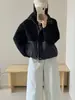 Cárdigan de punto de mezcla de algodón de doble cara, nueva colección otoño/invierno 2026, suéter casual elegante y holgado con cremallera, prenda de abrigo para mujer