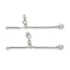 Corrente de Extensão em Prata de Lei S925 Banhada a Ouro Branco, Corrente Chopard Ajustável, Pulseira com Corrente Chopard Estendida, Cauda de Corrente de Colar