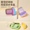 Jabonera de Viaje Portátil Jabonera para Viajes de Negocios Viaje Sellada Doble Capa Caja de Drenaje Caja de Almacenamiento Dopamina con Tapa