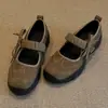 Sapatos Mary Jane de Ballet de Nicho Femininos Outono Novo Estilo Sola Grossa Altura Oculta Versátil Casual Esportivo Sapatos de Treino Alemães