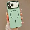 Adecuado para iPhone 18 Pro Max, funda de teléfono magnética con tacto de piel mate, funda protectora de cobertura total anti-caídas color Apple 17