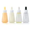 Frasco Dispensador de Óleo Essencial de Plástico Cônico Portátil 50ml, Frasco conta-gotas Pet de Alta Transparência com Formato Especial, Frasco Vazio para Líquido de Essência