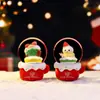 Bestseller transfronterizo: Bola de cristal de postre navideño, mini bola de agua de colores brillantes, adorno de escritorio, decoración de luz ambiental