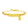 Pulsera de Plata de Ley 925 Chapada en Oro Nueva CNC Hielo Triturado Moneda de los Cinco Emperadores para Mujer, Lujo Ligero Pulsera de Dinero Brillante