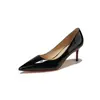 Zapatos de tacón alto para mujer 9169B, punta fina, tacón de aguja, charol, blanquecino, sencillos y elegantes, adecuados para el trabajo