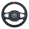 Para BMW MINI cubierta de volante cosida a mano gamuza MINI COOPER cubierta de mango anti-terciopelo modificación CABRIO