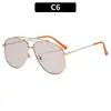 Clásico Europeo y Americano Elegante Moda Marco Grande Doble Puente Espejo de Sapo Versátil Hombres y Mujeres Protector Solar para Exteriores Gafas de Sol Gafas de Sol de Moda