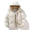 Jaqueta de algodão popular para outono e inverno 2024, unissex, marca da moda, casaco de algodão quente, blusa, peça externa, off-white