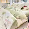 Juego de ropa de cama de cuatro piezas de algodón fresco y puro, sábana y funda de edredón, juego de tres piezas 100% algodón, sábana para dormitorio de estudiante, ropa de cama, para todas las estaciones
