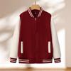 Uniforme de béisbol con cremallera gruesa, otoño e invierno, combinación de colores, ropa de grupo de ocio juvenil, ropa de trabajo, logotipo personalizado bordado